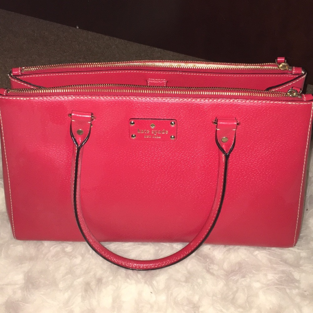 Red Kate Spade leather purse